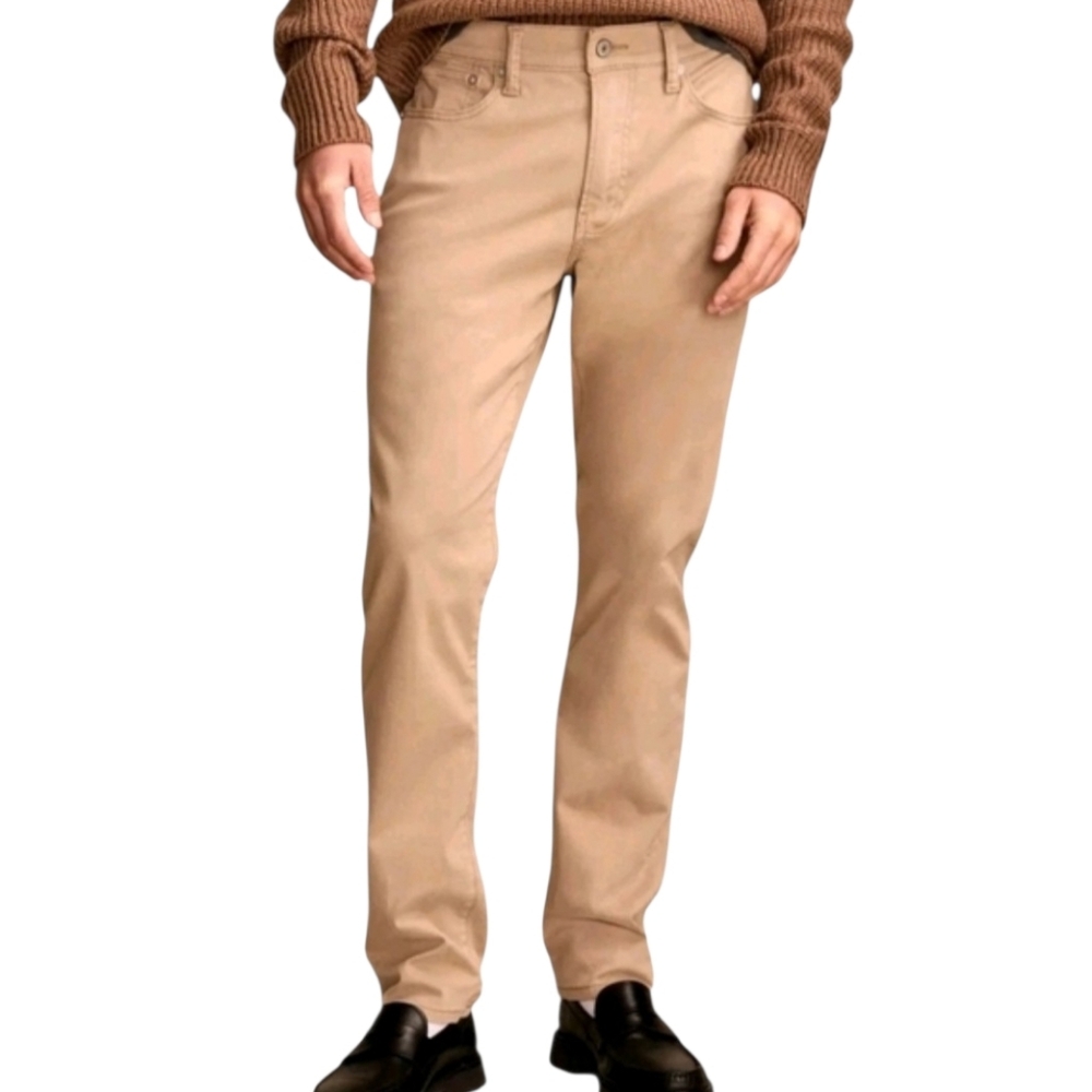 Lucky Brand Boys Jeans Size 18 Tan Slim Fit Soft Stretch Cotton Pants New